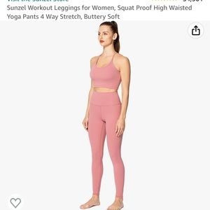 Sunzel Pink Leggings, Size L, NWOT